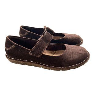 Clarks Shoes Tamitha Aster Womens Brown Suede Leather Comfort Mary Jane size 8